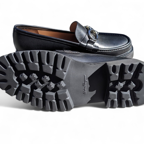 Ferragamo Mens Shoes Bleeker Loafers New With Box Size 10 E - Picture 6 of 7